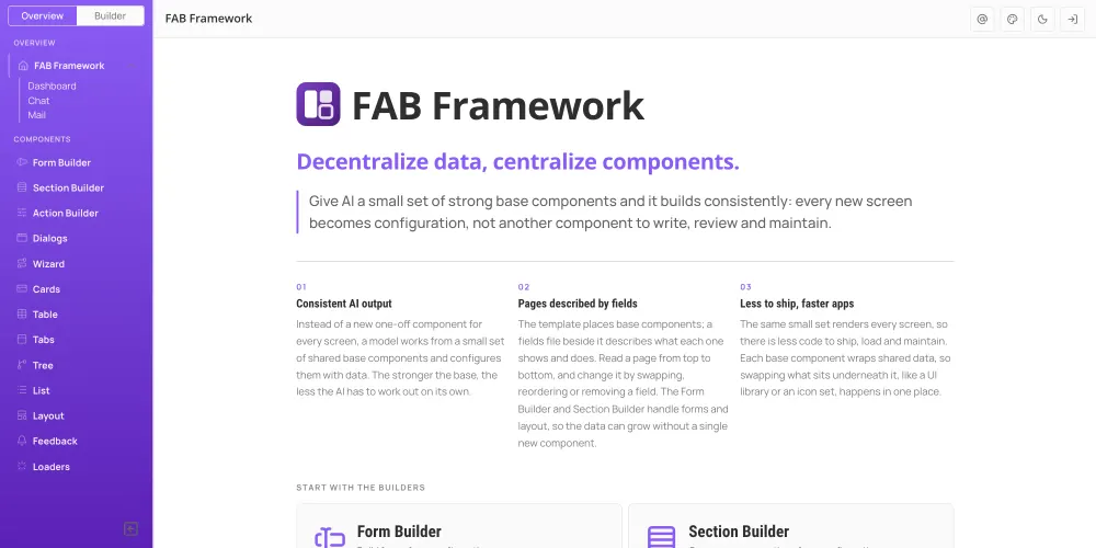 FAB Framework screenshot